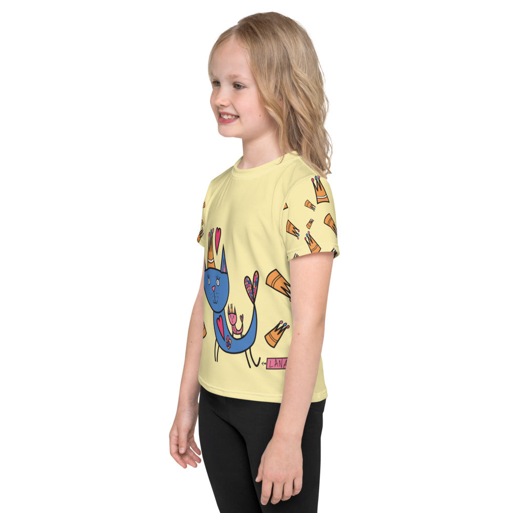 Kids T-Shirt Royal Cat