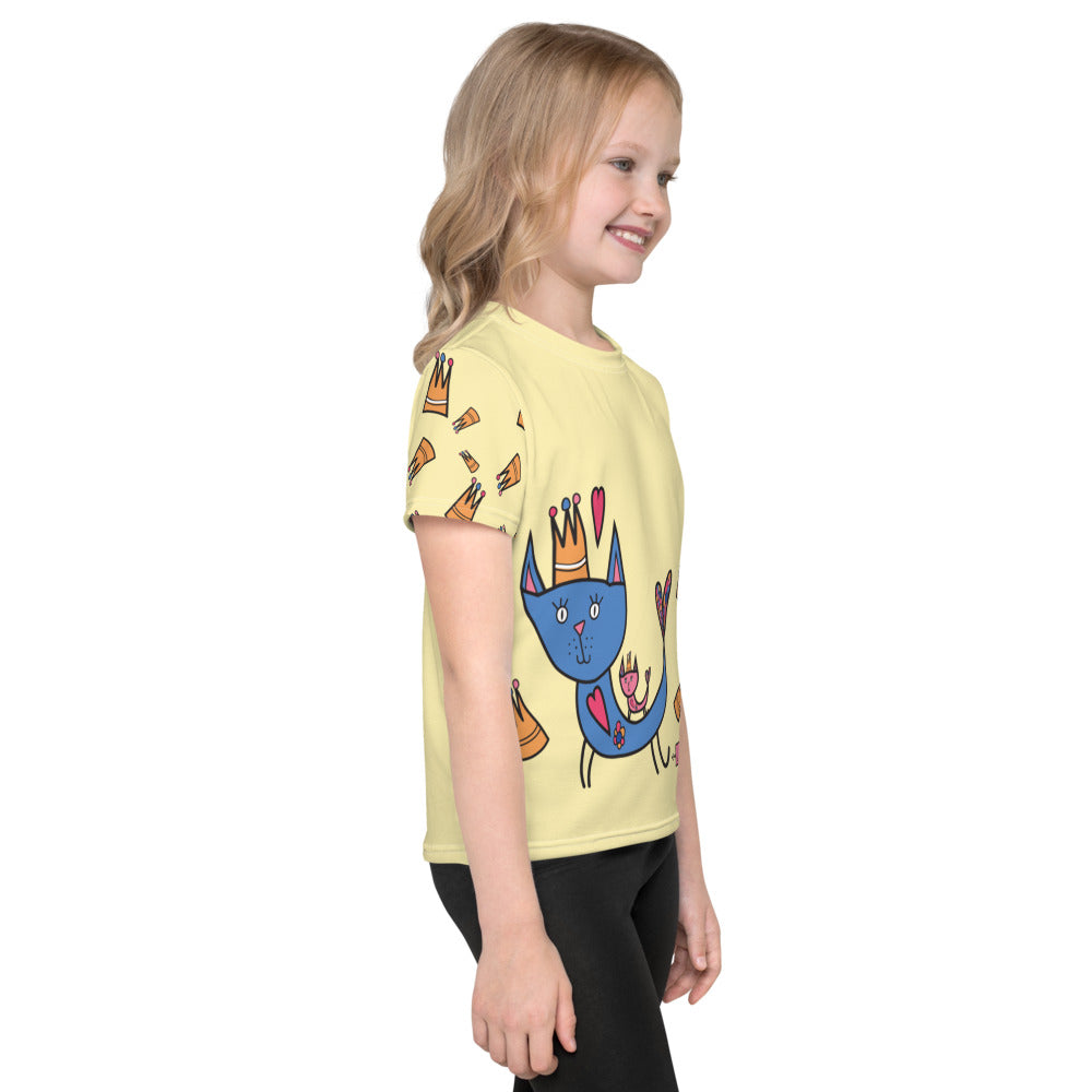 Kids T-Shirt Royal Cat