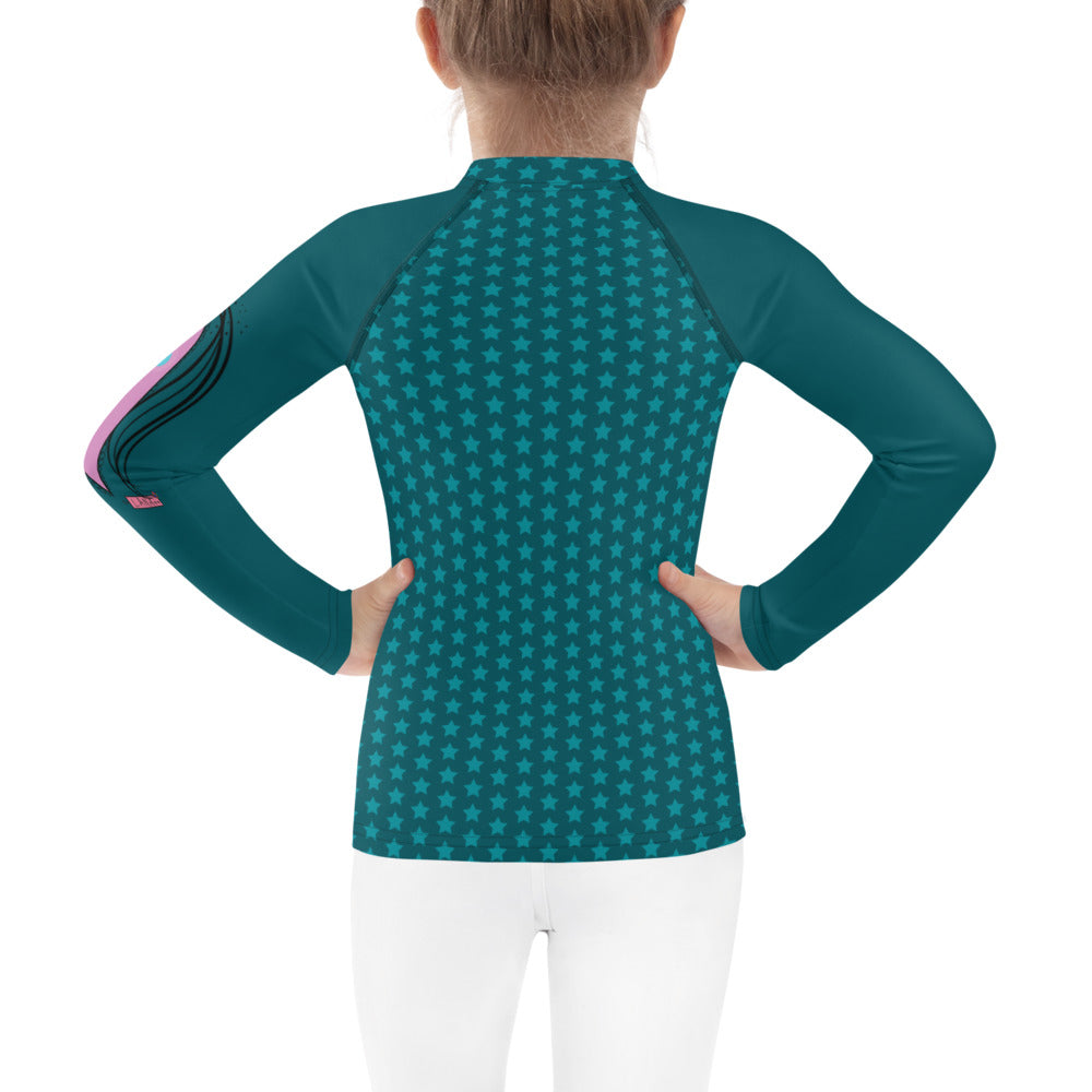 Kids Rash Guard Heart - Blue