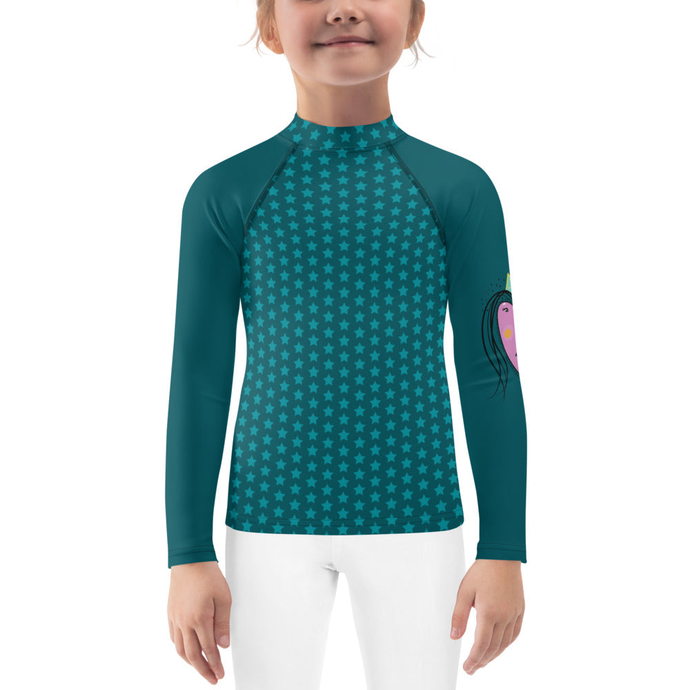 Kids Rash Guard Heart - Blue