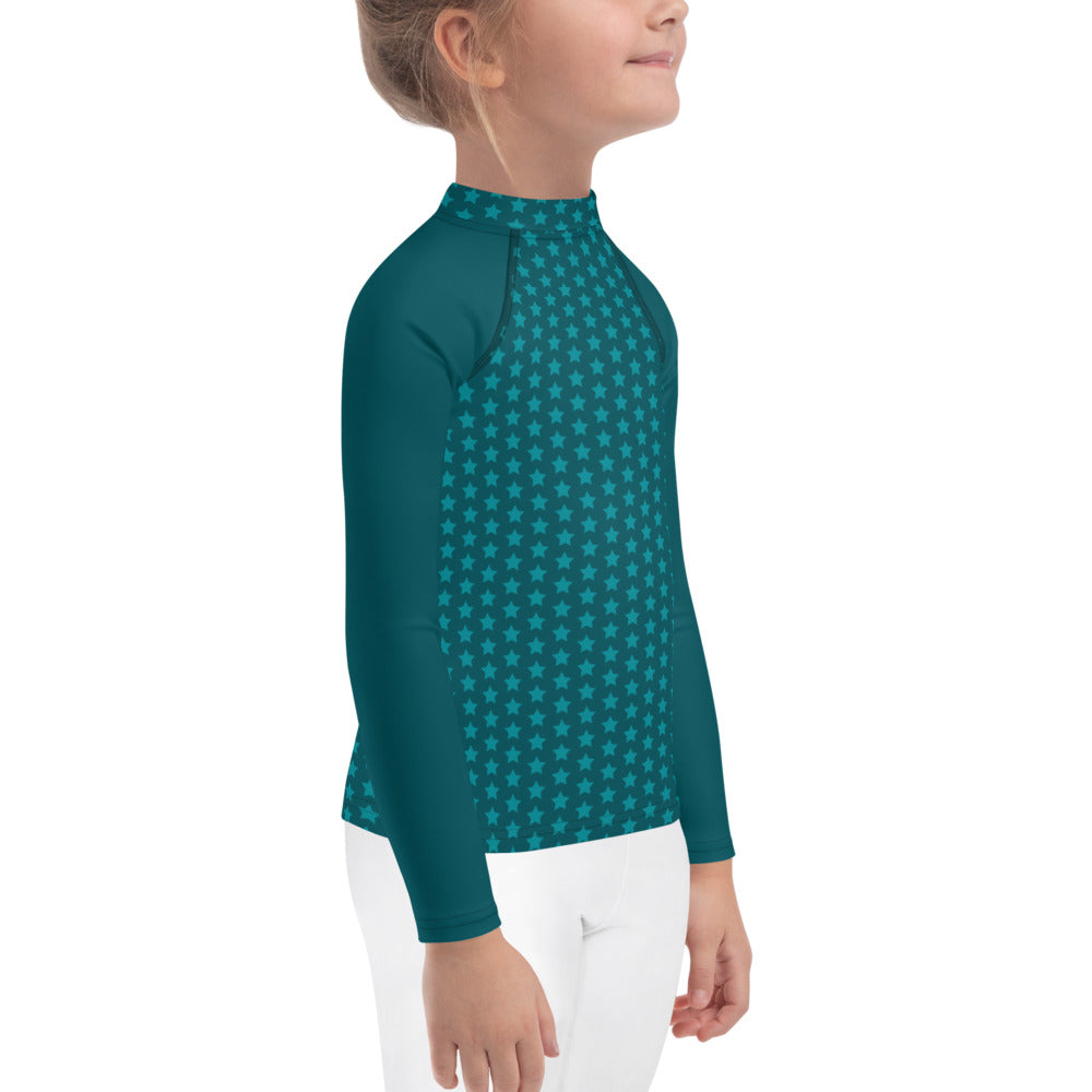 Kids Rash Guard Heart - Blue