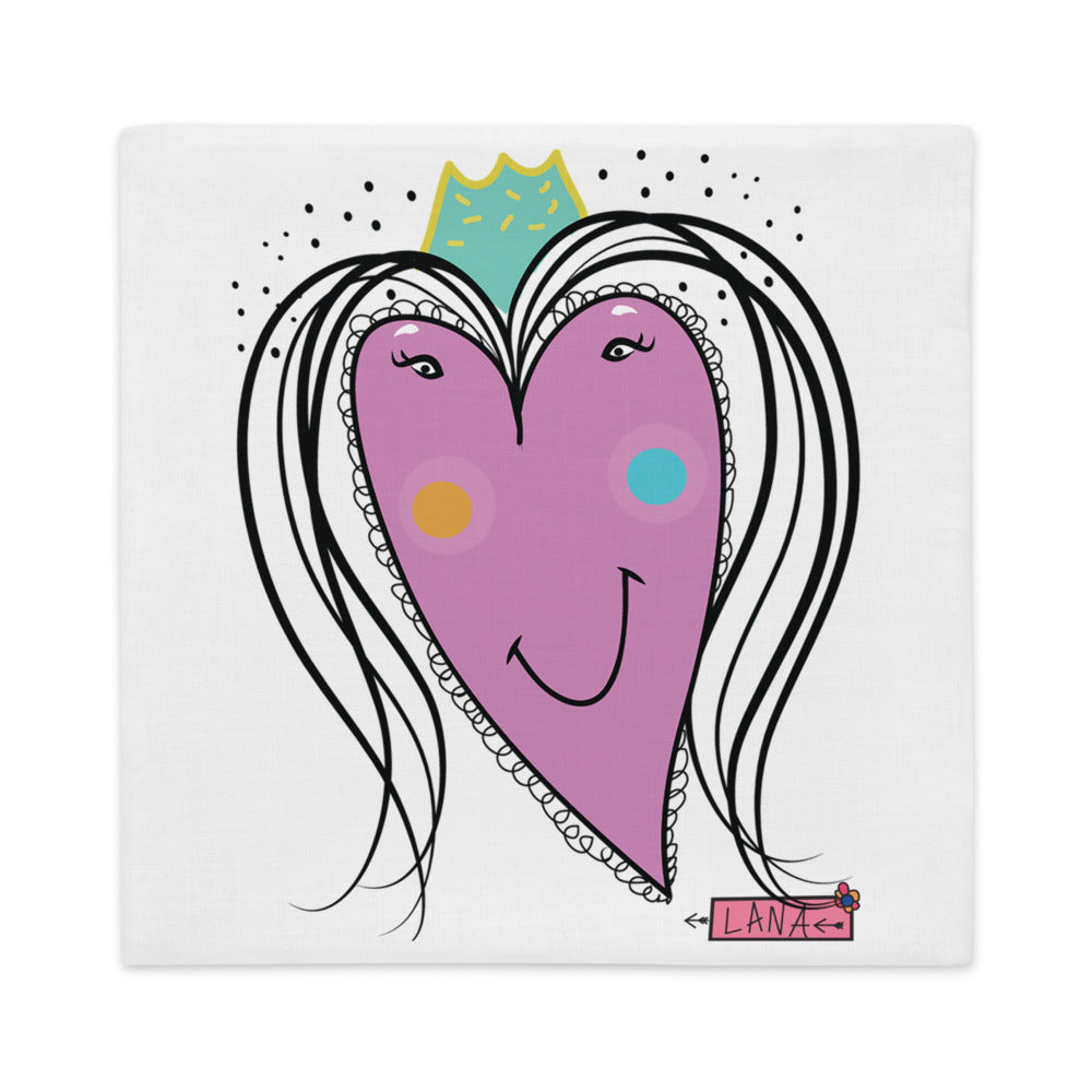 Premium Pillow Case Heart 22x22 Front