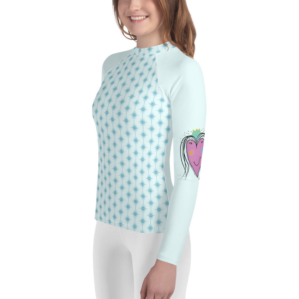 Youth Rash Guard Heart Light