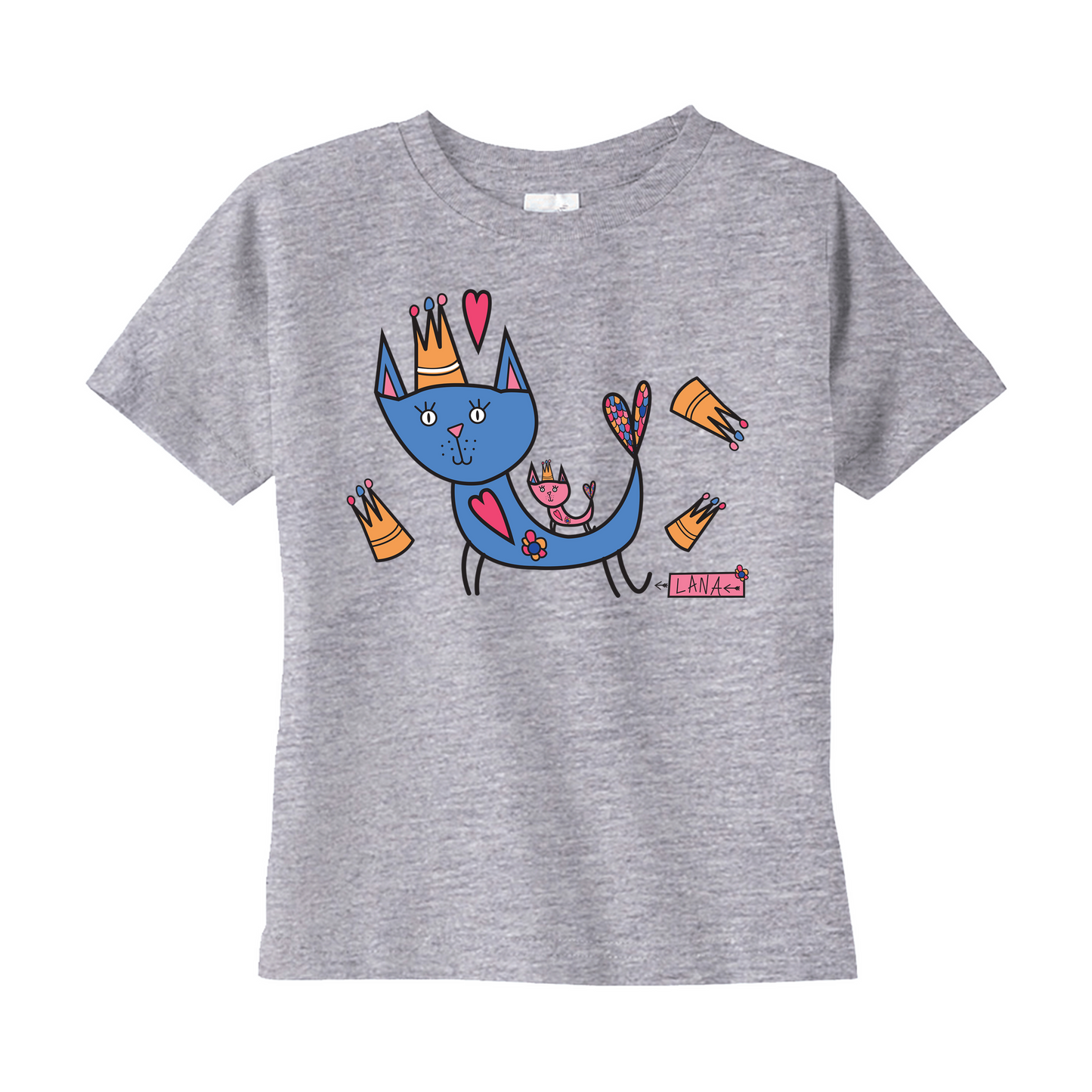 Toddler T-Shirts Royal Cat Heather