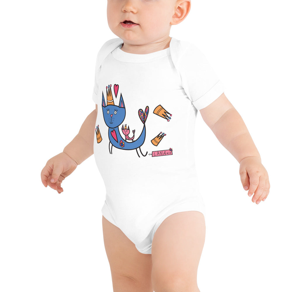 Infant Short Sleeve Bodysuit Cat