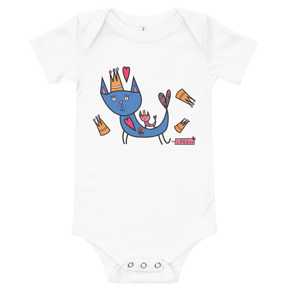 Infant Short Sleeve Bodysuit Cat