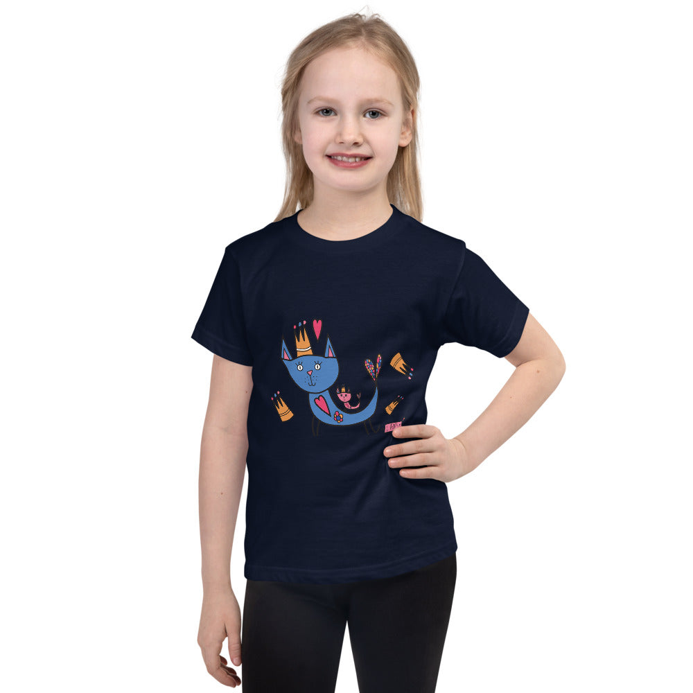 Kids T-Shirt Short Sleeve Cat
